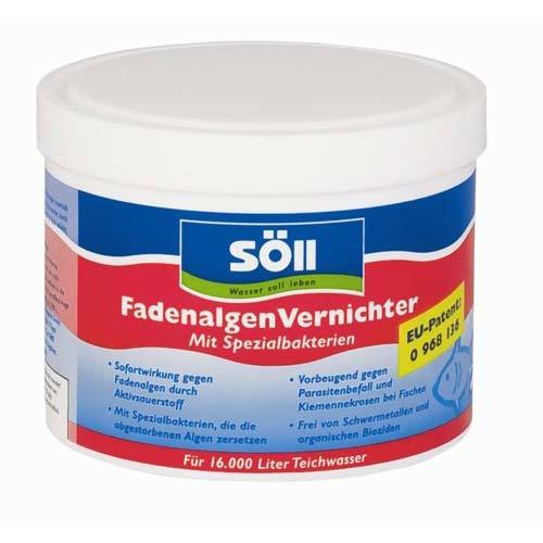 Против нитевидных водорослей Soll FadenalgenVernichter 0,5kg. на 16.000 литров Против нитевидных водорослей Soll FadenalgenVernichter 0,5kg. на 16.000 литров